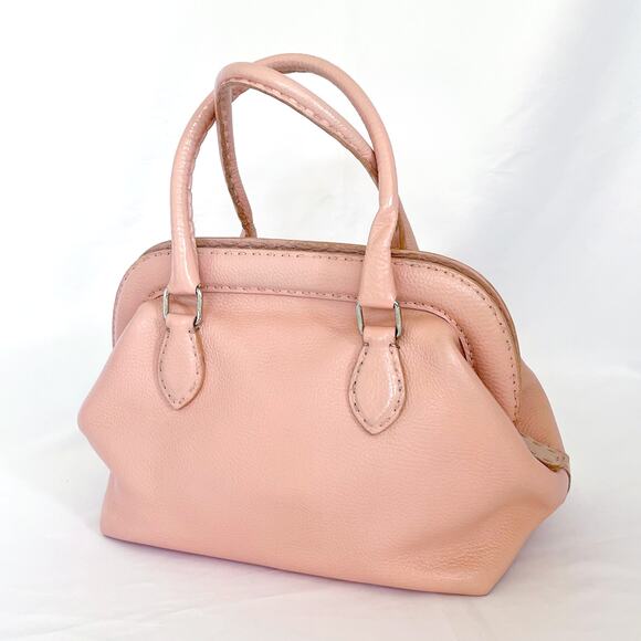 FENDI Vintage Pink Selleria Leather Adele Handbag Circa 2005 COA - Picture 9 of 15